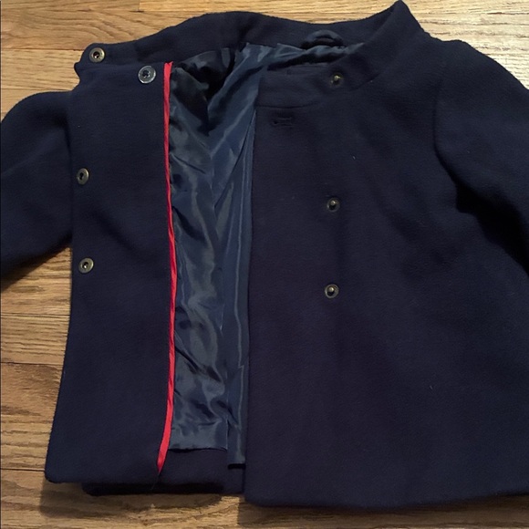 GAP Kids Navy Pea Coat with a Cute Bow - Picture 8 of 9
